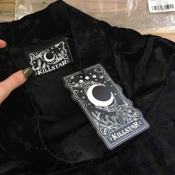 Killstar "Cordelia" Astrology Velvet Mini Skirt - Picture 6 of 7